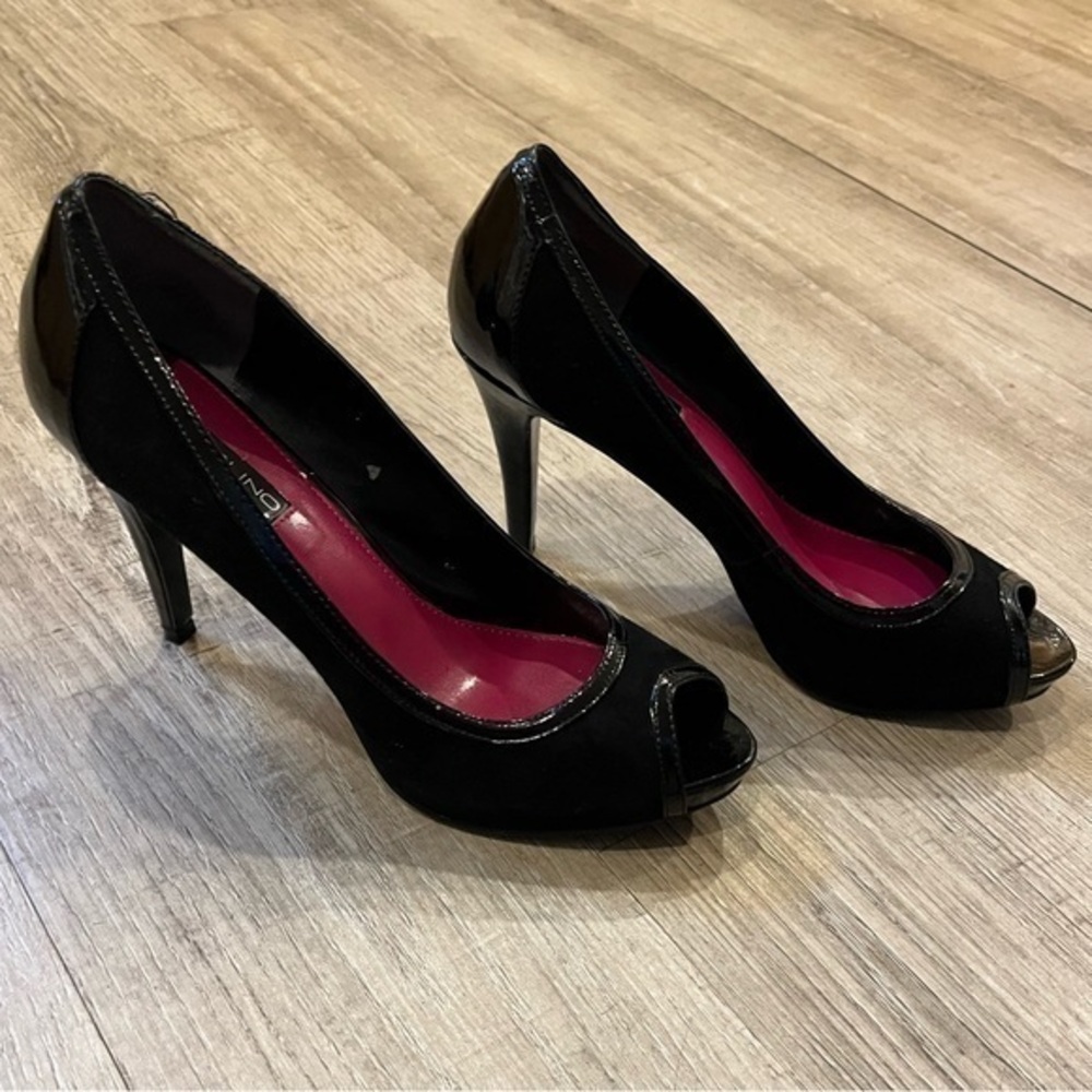 Bandolino Black Open Toe Stilettos 7.5